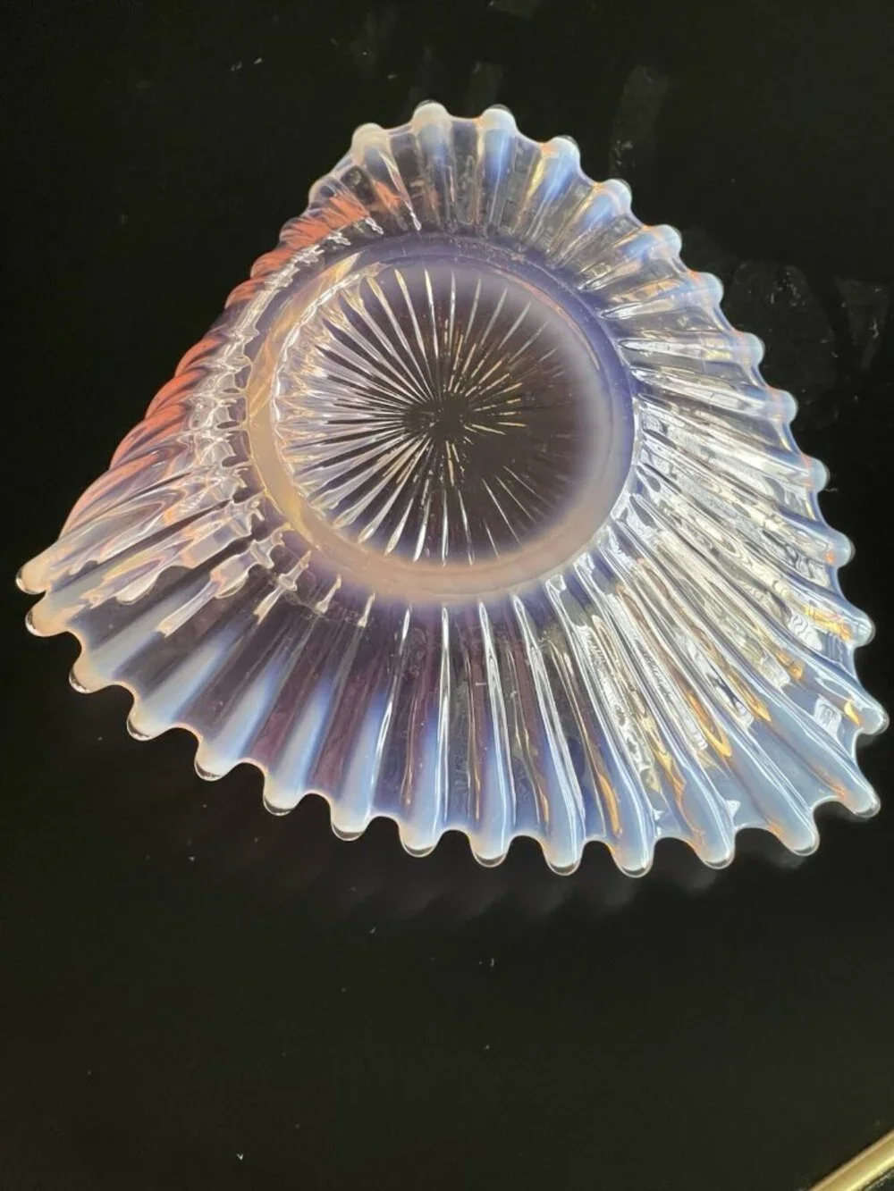 Fostoria Pink Opalescent Heirloom Bon Bon Candy Dish Wave